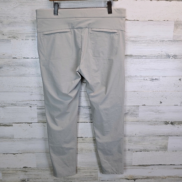 Athleta Women Wander Stash Skinny Pants 16 Light Gray Water Repellent Activewear - Picture 4 of 13